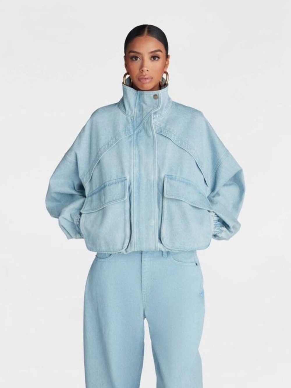 KBB by Kahlana - Women's 'The Denim Bomber Jacket' - Blue